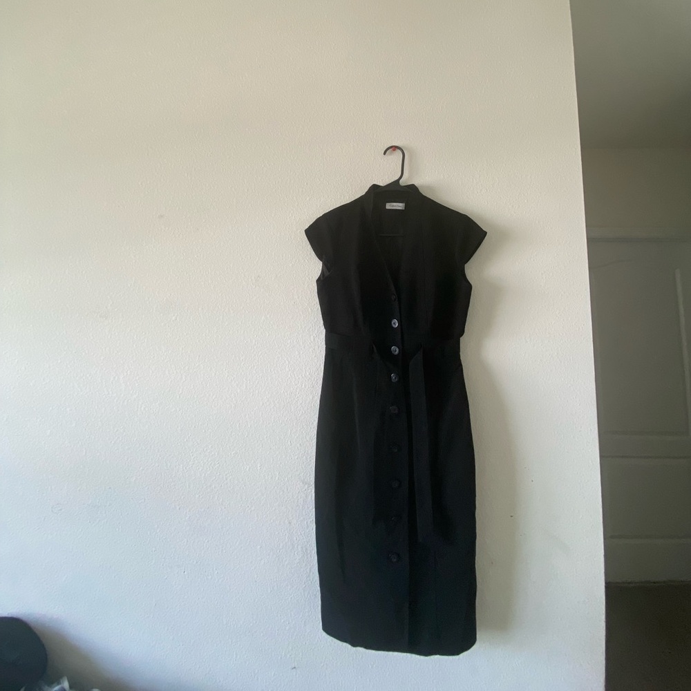 Calvin Klein Black Midi Dress